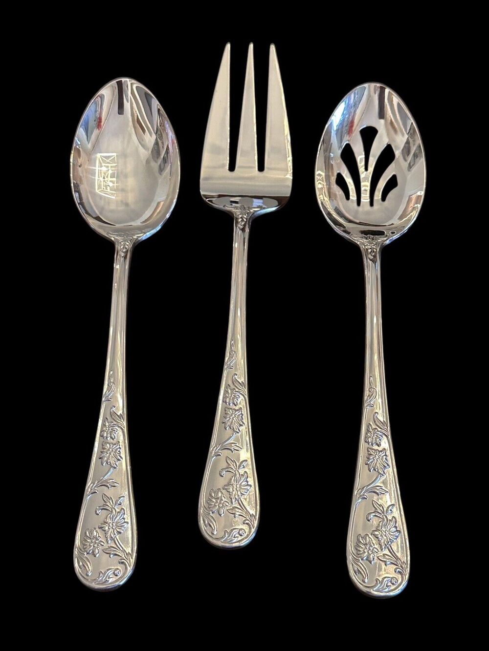 Vintage Reed and Barton Queen's Garden 3 Serving Pieces (W)